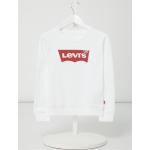 Weiße LEVI'S Kindersweatshirts aus Baumwollmischung für Mädchen Größe 128 