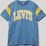 Blaue LEVI'S Kinder T-Shirts aus Baumwollmischung für Jungen Größe 164 