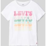 Weiße LEVI'S Kinder T-Shirts aus Baumwolle für Mädchen Größe 140 