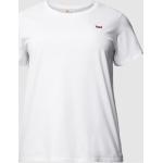 Weiße Unifarbene Oversize LEVI'S T-Shirts aus Baumwolle für Damen Größe 3 XL Große Größen 