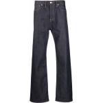 Reduzierte Blaue Bestickte LEVI'S 501 Straight Jeans mit Stickerei für Herren Weite 29, Länge 30 
