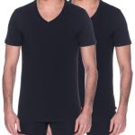 Schwarze LEVI'S V-Ausschnitt T-Shirts aus Baumwolle für Herren Größe XL 2-teilig 