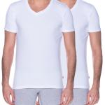 Weiße LEVI'S V-Ausschnitt T-Shirts aus Baumwollmischung für Herren Größe XL 2-teilig 
