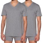 Reduzierte Graue LEVI'S V-Ausschnitt T-Shirts aus Baumwolle für Herren Größe S 2-teilig 