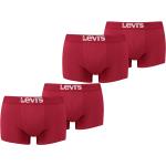 Rote LEVI'S Herrenboxershorts aus Baumwollmischung Größe S 4-teilig 