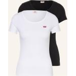Schwarze LEVI'S T-Shirts aus Baumwolle für Damen Größe XS 2-teilig 