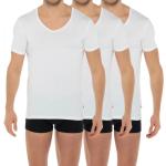 Weiße LEVI'S V-Ausschnitt T-Shirts aus Baumwollmischung enganliegend für Herren Größe XXL 3-teilig 