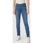 Reduzierte Blaue LEVI'S Skinny Jeans mit Reißverschluss aus Denim für Damen Weite 28, Länge 30 