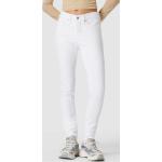 Weiße LEVI'S Slim Fit Jeans mit Reißverschluss aus Baumwollmischung für Damen Größe XXL Weite 26, Länge 28 