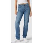 Blaue LEVI'S Slim Fit Jeans mit Reißverschluss aus Baumwollmischung für Damen Größe XS Weite 28, Länge 34 
