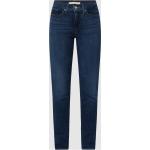 Dunkelblaue LEVI'S Slim Fit Jeans aus Baumwollmischung für Damen Weite 30, Länge 32 