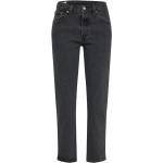 Weiße LEVI'S 501 Crop Ripped Jeans & Zerrissene Jeans mit Knopf aus Baumwolle für Damen Größe S 