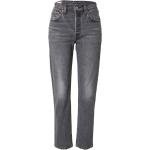 Schwarze Straight Leg Jeans aus Denim für Damen Größe XS Weite 25 