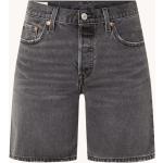 Graue LEVI'S 501 Straight High Waist Shorts aus Denim für Damen 
