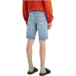 Blaue LEVI'S 501 Jeans-Shorts mit Gürtel aus Denim für Herren für den für den Sommer 