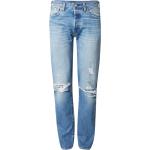 Indigofarbene LEVI'S 501 Original Fit Ripped Jeans & Zerrissene Jeans aus Denim für Herren Größe M Weite 33, Länge 32 