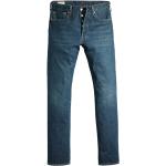 Blaue LEVI'S 501 Slim Fit Jeans aus Denim für Herren Weite 32, Länge 32 