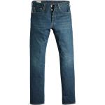 Blaue LEVI'S 501 Slim Fit Jeans aus Denim für Herren Weite 33, Länge 32 