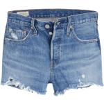 Reduzierte Blaue LEVI'S Jeans-Shorts aus Denim für Damen 