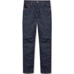 Reduzierte Marineblaue Bestickte LEVI'S 501 Slim Fit Jeans mit Reißverschluss aus Denim für Herren Weite 30, Länge 32 