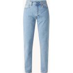 Indigofarbene LEVI'S 501 Straight Straight Leg Jeans aus Denim für Damen Weite 27, Länge 28 