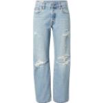 Indigofarbene LEVI'S 501 Straight Straight Leg Jeans aus Denim für Damen Weite 28, Länge 30 