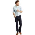 Dunkelblaue LEVI'S 511 Slim Fit Jeans mit Reißverschluss aus Baumwolle für Herren Weite 32 