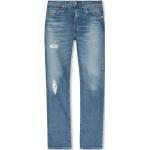 Reduzierte Marineblaue Bestickte LEVI'S 511 Slim Fit Jeans mit Reißverschluss aus Denim für Herren Weite 33, Länge 32 