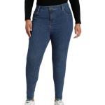 Reduzierte Blaue Super Skinny Stretch-Jeans aus Denim für Damen Größe XS Große Größen 
