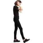 Schwarze Elegante LEVI'S High Waist Jeans aus Denim für Damen Größe S Weite 25 