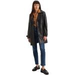 Dunkelblaue LEVI'S Slim Fit Jeans mit Reißverschluss aus Leder für Damen Größe XS Weite 29 