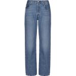 Blaue LEVI'S 501 High Waist Jeans aus Denim für Damen Weite 32, Länge 30 