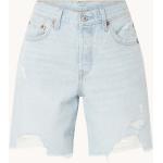 Indigofarbene LEVI'S 501 Straight Jeans-Shorts aus Denim für Damen 