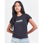 Schwarze Kurzärmelige LEVI'S T-Shirts aus Baumwolle für Damen Größe S 