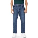 Reduzierte Blaue LEVI'S Straight Leg Jeans mit Reißverschluss aus Baumwolle maschinenwaschbar für Herren Größe XL Weite 26, Länge 28 