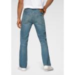 Blaue Bestickte LEVI'S 527 Slim Fit Jeans mit Reißverschluss aus Baumwolle für Herren 