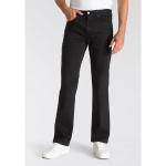 Schwarze Unifarbene LEVI'S 527 Slim Fit Jeans mit Reißverschluss aus Baumwolle für Herren 