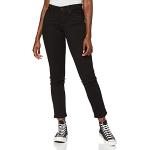 Reduzierte Schwarze LEVI'S Slim Fit Jeans aus Leder für Damen Weite 28 