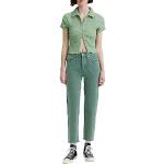Reduzierte Silberne LEVI'S 501 Crop Slim Fit Jeans aus Denim für Damen Weite 31 