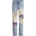 Hellbraune Bestickte Jeans mit Stickerei mit Reißverschluss aus Denim für Damen Größe XS 