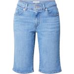 Blaue Jeans-Bermudas mit Reißverschluss aus Denim für Damen für den für den Sommer 