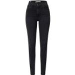 Anthrazitfarbene LEVI'S Skinny Jeans mit Nieten mit Knopf aus Baumwollmischung für Damen Größe XXL 