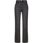 Anthrazitfarbene LEVI'S High Waist Jeans aus Denim für Damen Größe S 