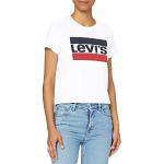 Reduzierte Weiße LEVI'S Rundhals-Ausschnitt T-Shirts für Damen Größe S 