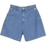 Reduzierte Blaue LEVI'S Jeans-Shorts mit Reißverschluss aus Baumwolle für Damen für den für den Sommer 