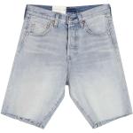 Reduzierte Blaue Vintage LEVI'S Bio Jeans-Shorts aus Denim für Damen für den für den Sommer 
