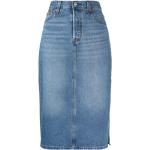 Indigofarbene Vintage LEVI'S Midi Jeansröcke aus Denim für Damen 