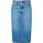 Blaue LEVI'S Jeansröcke mit Reißverschluss aus Denim für Damen Größe M 