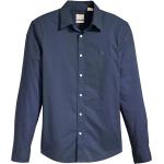 Blaue Langärmelige LEVI'S Kentkragen Hemden mit Kent-Kragen für Herren Größe M 