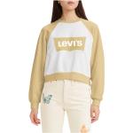 Reduzierte Gelbe Langärmelige LEVI'S Damensweatshirts aus Baumwolle Größe M für den für den Herbst 